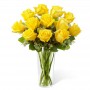 Florero 12 Rosas Amarillas