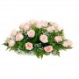 Flores Condolencias Ovalo de Rosas Rosadas