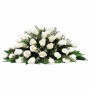 Flores Condolencias Ovalo de Rosas Blancas