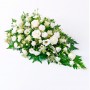 Flores Condolencias Cubre Urna Mix Blancos y 6 Rosas