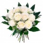 Flores Condolencias Ramo 12 Rosas Blancas
