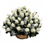 Flores Condolencias con 50 Rosas Blancas