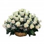 Flores Condolencias con 40 Rosas Blancas