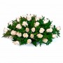 Flores Condolencias Ovalo de 35 Rosas Claras